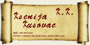 Ksenija Kusovac vizit kartica